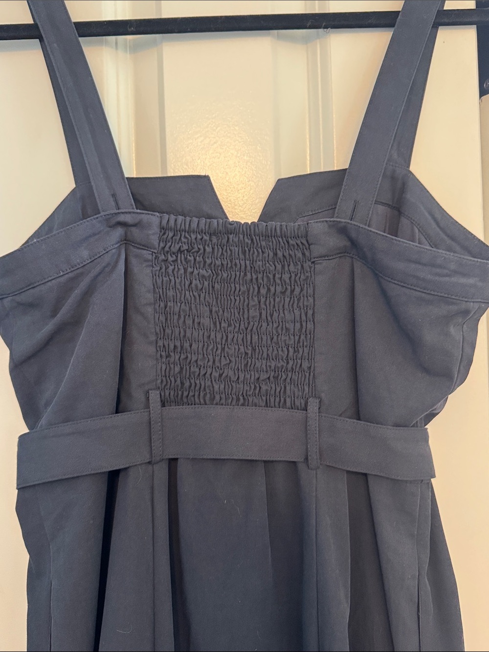 Astr Black Sleeveless Midi Dress with Button Bodice and Waist Tie - Picture 4 of 5